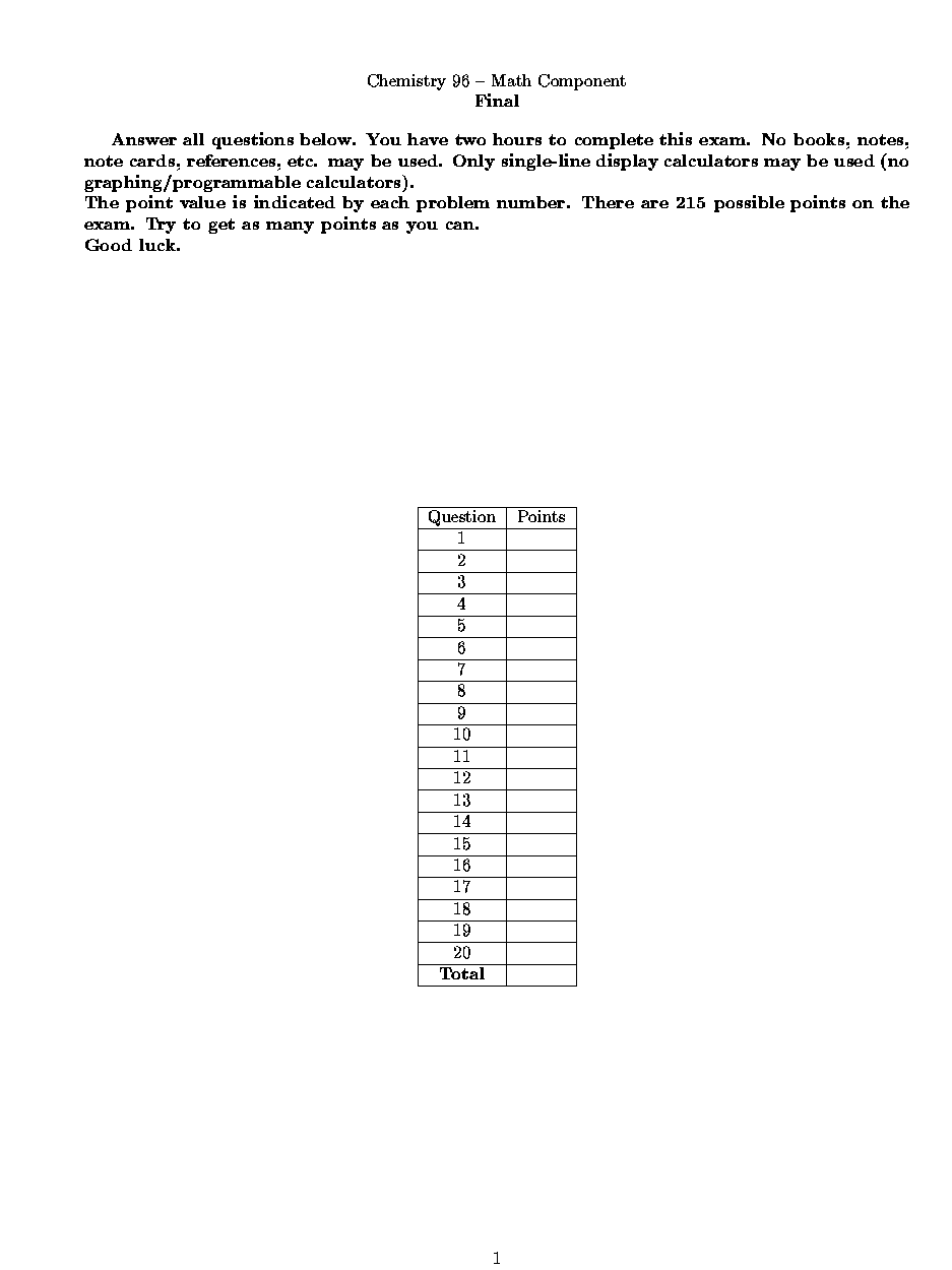 First page of final